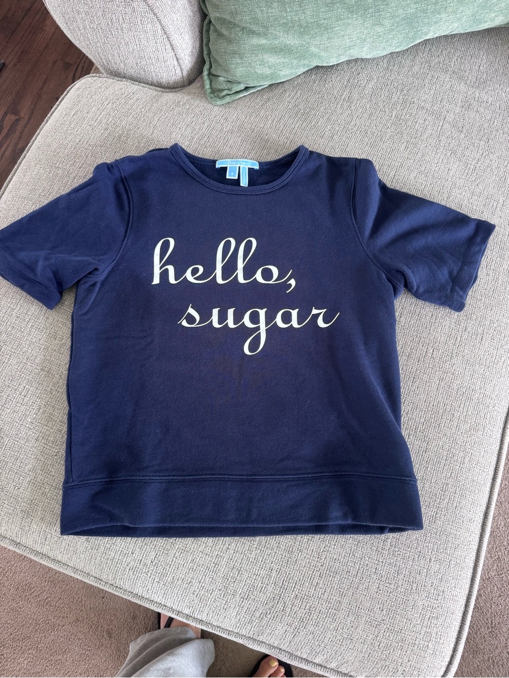 Draper James Navy 'hello, sugar' Short-Sleeve Sweatshirt